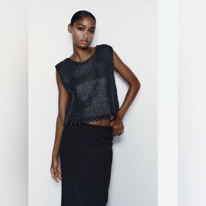 Zara Black Sleeveless Sweater